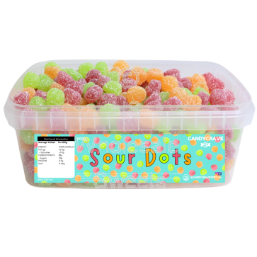 Candycrave Sour Dots Tub 600g