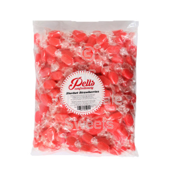 Pells Wrapped Sherbet Strawberries 3kg