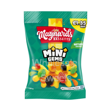 Maynards Mini Gems 12x165g £1.35 PMP
