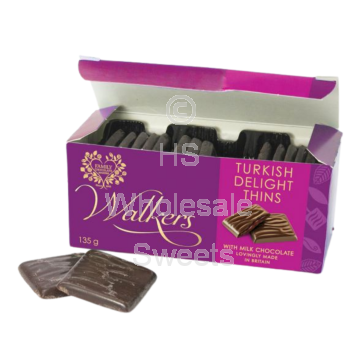 Walkers Milk Chocolate Turkish Delights Thins Gift Box 135g