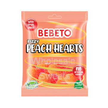 Bebeto Pre Pack Fizzy Peach Hearts 10x150g