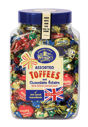 Walkers Nonsuch Assorted Toffees and Eclairs Jar 1.25kg