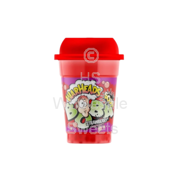 Warheads Boba Sour Strawberry Bubble Tea 28x400ml