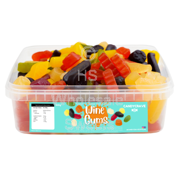 Candycrave Wine Gums Tub 600g