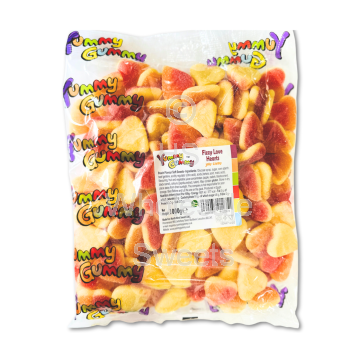 Yummy Gummy Fizzy Love Hearts 1kg
