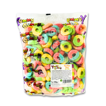Yummy Gummy Sour Neon Rings 1kg