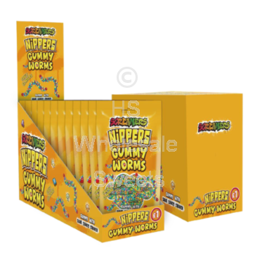 Zed Candy Screamers Nippers Gummy Worms 12X24