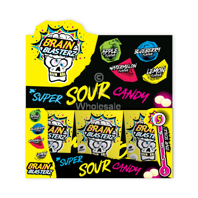 Brain Blasterz Sour Candy Container 12x48g