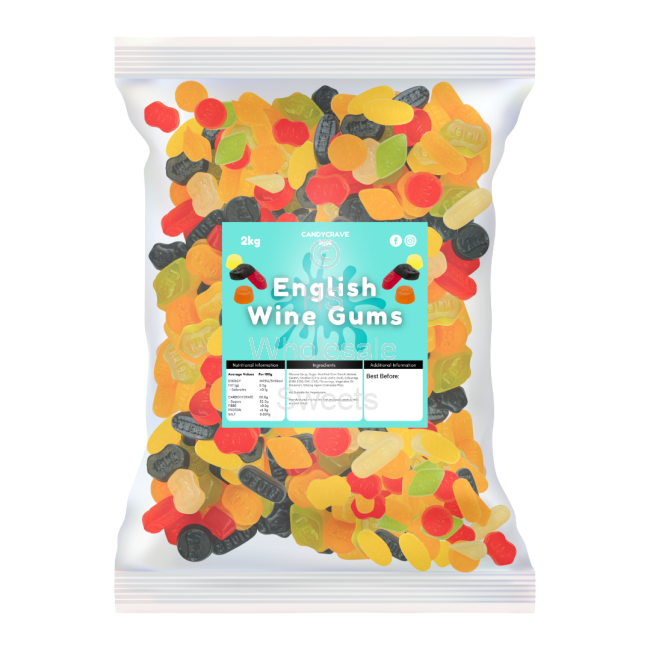 ENGLISH WINE GUMS (CANDYCRAVE) 2KG