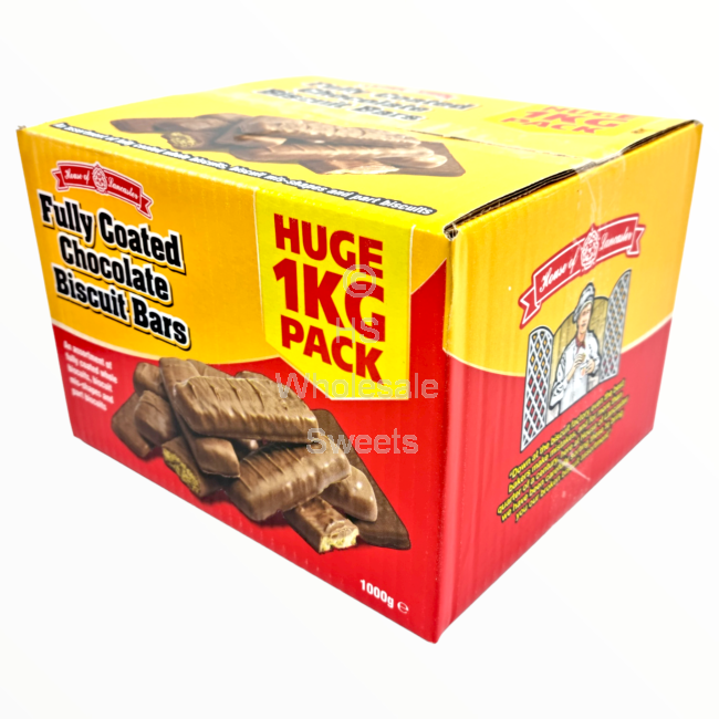 FULLY COATED CHOCOLATE BISCUIT BARS 1KG