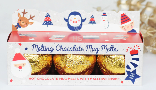 Hot Chocolate Bomb Trio 3 Flavours Luxury Marshmallows Christmas