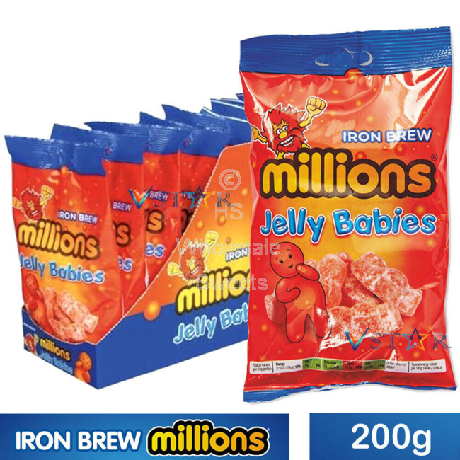 Millions Iron Brew Jelly Babies 10x200g