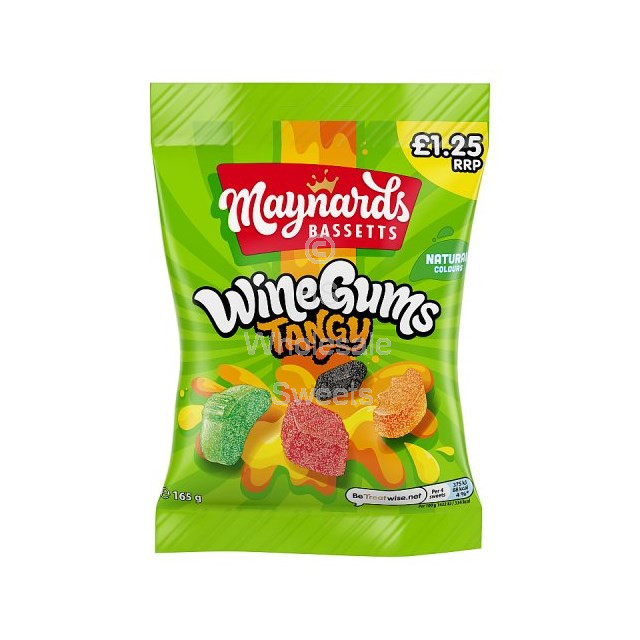 Maynards Tangy Wine Gums £1.25 PMP 12x165g