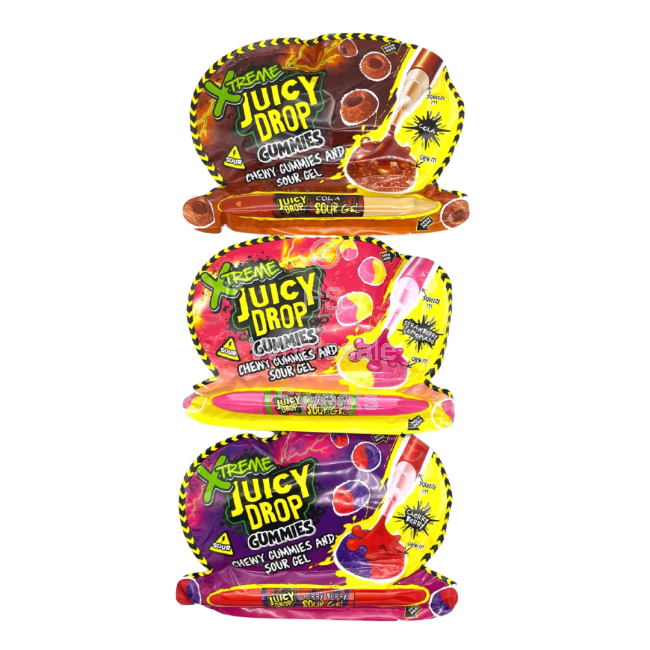 XTREME JUICY DROP GUMMIES (BAZOOKA) 12X57G