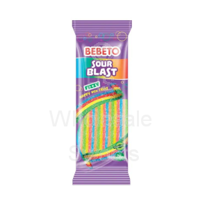 Bebeto Wacky Sticks Sour Rainbow Blast 24 Count