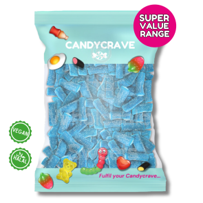 Candycrave Super Value Fizzy Blue Raspberry Pencils 1kg