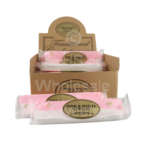 Traditional Confectionery Pink & White Nougat Bars 16 Count