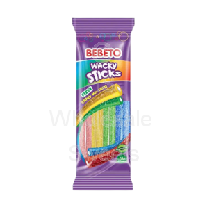 Bebeto Wacky Sticks Fizzy Rainbow 24 Count