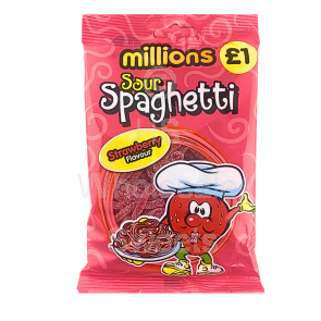 Millions Sour Strawberry Spaghetti 12x120g