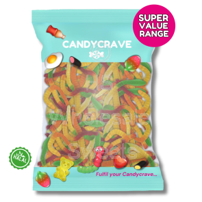 Candycrave Super Value Jelly Worms 1kg