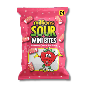 Millions Sour Strawberry Bites 12x120g