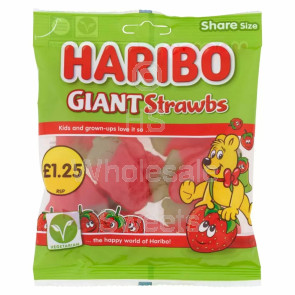 Haribo Giant Strawbs 12x140g £1.25 PMP