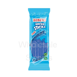 Bebeto Wacky Sticks Fizzy Blue Raspberry 24 Count