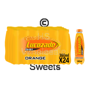 Lucozade Orange Fizzy Drink 24 x 380ml