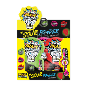 Brain Blasterz Sour Candy Powder Lolly Dipper 12x48g