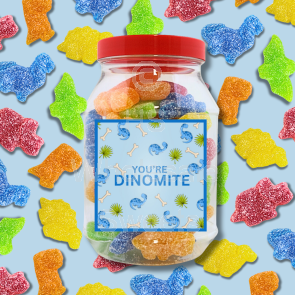 Pun Gift Vegan Dinosour Jar 400g