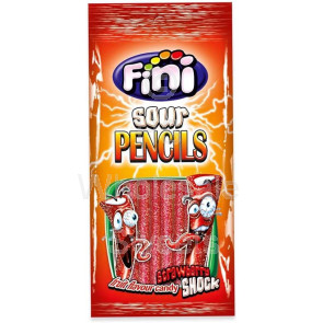 Fini Halal Sour Strawberry Pencils 12x75g