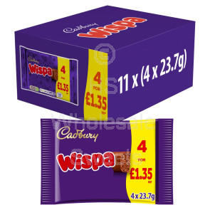 Cadbury Wispa 11 x 4 £1.35 PMP Bar Multipack