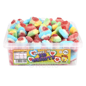 Sweetzone Tub Fizzy 3D Hearts 700g