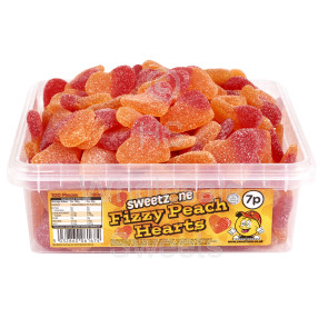 Sweetzone Tub Fizzy Peach Hearts 700g