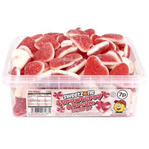 Sweetzone Tub Fizzy Strawberry and Cream Hearts 700g