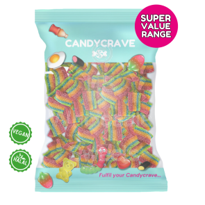 Candycrave Super Value Fizzy Rainbow Belts 1kg