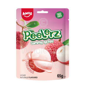 Amos Peelerz Gummy Lychee Peg Bag 12x65g