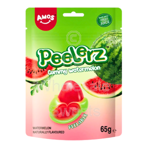Amos Peelerz Gummy Watermelon Peg Bag 12x65g