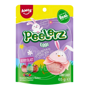 Amos Peelerz Gummy Eggs Peg Bag 12x65g