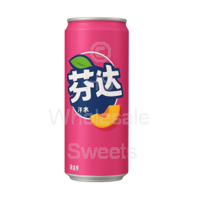 Fanta Peach Flavour Fizzy Drink Slimline Cans 12x330ml
