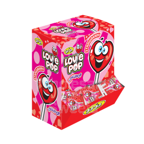 Jojos Love Pop Lollipop Dropdown Box 50x12g