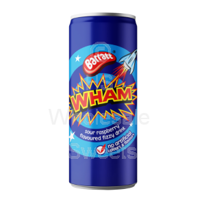 Barratt Wham Tangy Raspberry Soda Fizzy Drink Cans 12x250ml