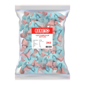 Bebeto Fizzy Bubblegum Bottles 2Kg