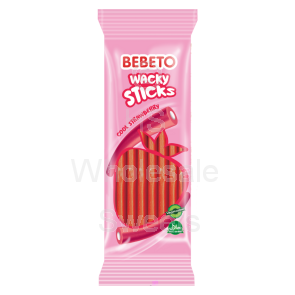 Bebeto Wacky Sticks Cool Strawberry 24 Count