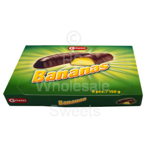 CHOCOLATE BANANA GIFT BOX 150G (CARLETTI) 8 PACK