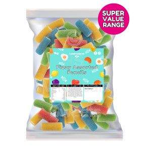 1kg Candycrave Super Value Fizzy Assorted Pencils