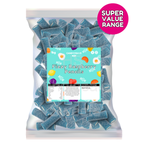 Candycrave Super Value 1kg Fizzy Blue Raspberry Pencils