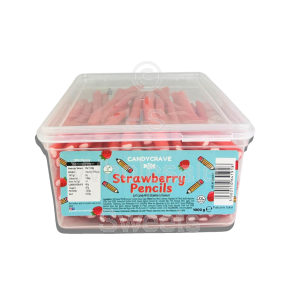 Candycrave Strawberry Pencils Tub 100 Count