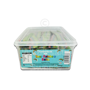Candycrave Sour Rainbow Belts Tub 100 Count