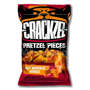 Crackzels Pretzel Pieces Hot Buffalo Wings 24x85g